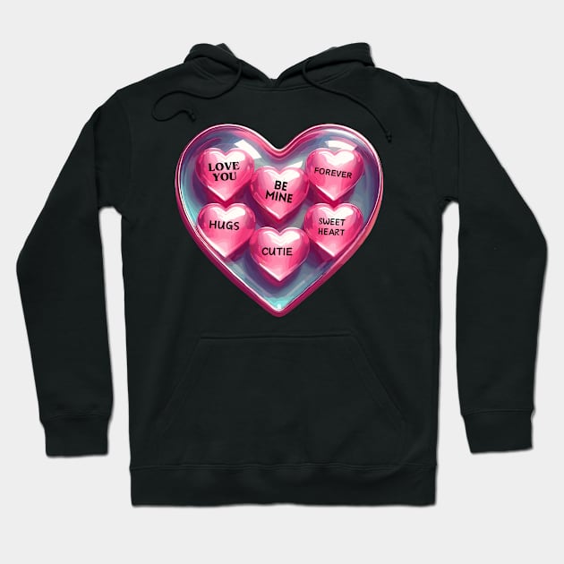 Valentine's Day Hearts Hoodie by Graceful Designs